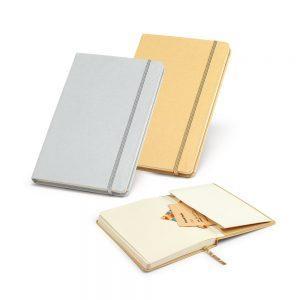 Gold or silver notebook