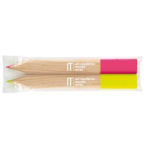 Set of 2 wooden highlighters