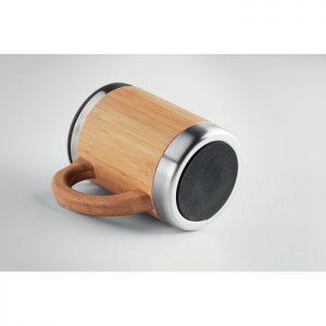 Stainless steel and bamboo cup