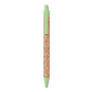 Cork and straw ball pen