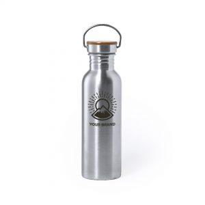 Stainless steel and bamboo bottle